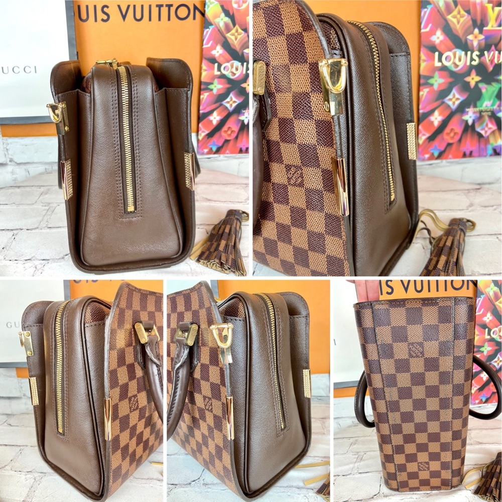 Louis Vuitton Damier Ebene Triana handbag crossbody with free strap and tassel - Picture 5 of 16